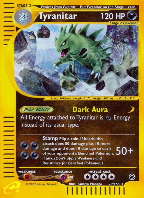 E-Series Expedition Tyranitar #29/165 reverse holo